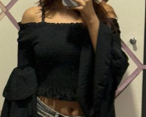 Black Off-Shoulder Top