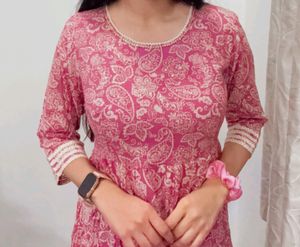 Pink Dress With Ghera💕