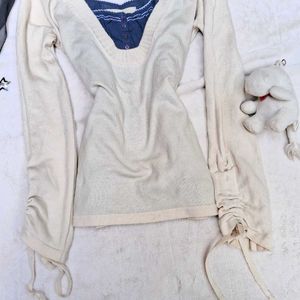 aesthetic Printerest knit cami sweater