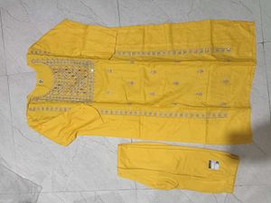 Yellow Embroidered Kurta Set