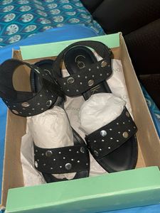 Catwalk Black Studded Sandals