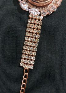 Elegant Rhinestone Watch in Rosegold Hues