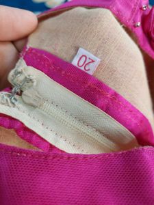 Pink Embroidered Party Frock