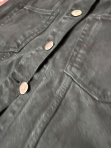 Black Denim Mini Skirt