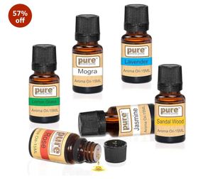 Set of 6 Pure Aroma Oils – 15ml Each