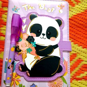 Cute Panda Floral Journal