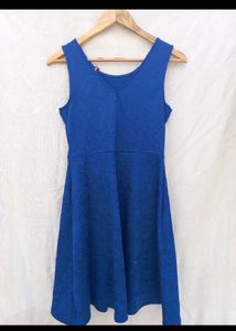 Blue Fit &amp; Flare Dress
