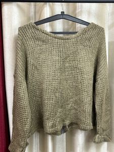 Olive Green Full Sleeve Winter Sweater