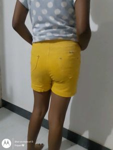 Yellow Pull-On Shorts