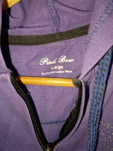 Lavender Hoodie with Rhinestone detail