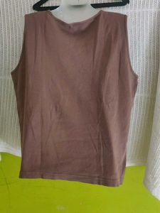 Brown Sleeveless Tank Top