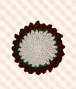crochet flower coaster