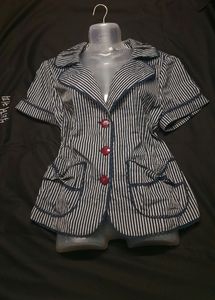 BLUE &amp; WHITE BLAZER