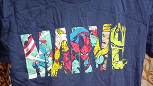 Marvel Superheroes Graphic Navy Blue T-Shirt