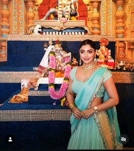 lehnga choli sky blue