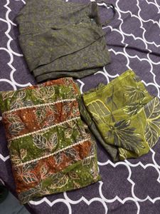 mehendi Green Floral Kurta Set