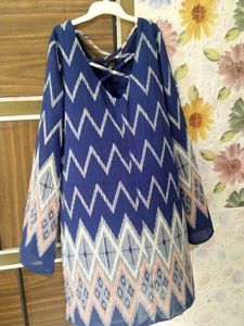 Blue Patterned Dress