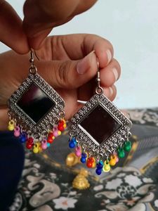 elegant Golden jhumka and rajasthani earrings