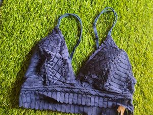 Navy Blue Lace Bralette