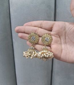 💫Pearl'n Gold Jhumka💫