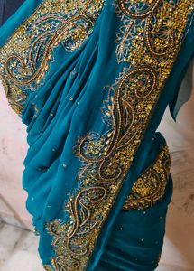 aari tari work saree available need dry clean