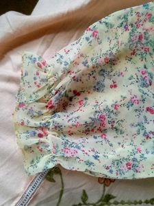 Yellow Floral Print Dress