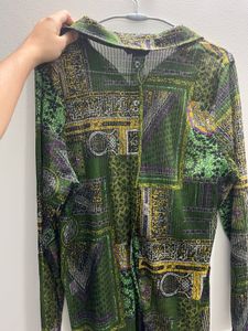 Georgette Long Shirt Dress