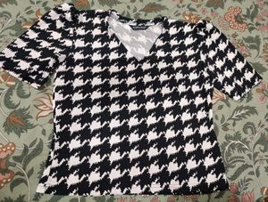 Houndstooth Print Top