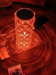 Rose Diamond Table Lamp USB charging Touch Light