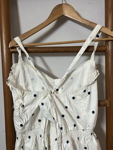 Charming White &amp; Blue Polka Dot Sundress – Never W