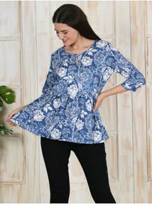 Floral Print Peplum Top