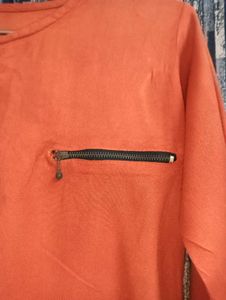 Orange Long Sleeve Top
