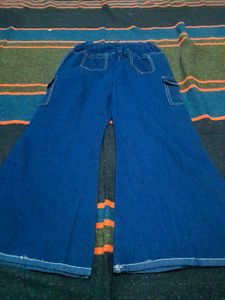 New Blue Denim Cargo Bottoms