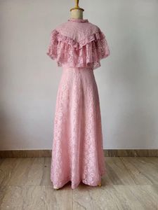 Pink Lace Maxi Dress