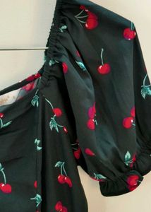 Cherry Print Midi Dress