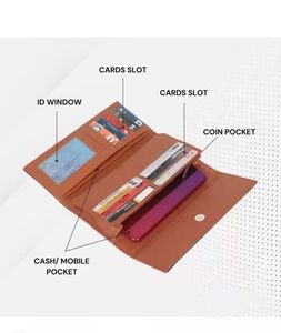 GeoPop Tri-Color Vegan Leather Wallet