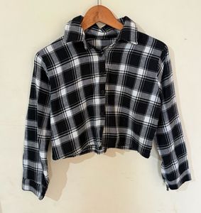 Cropped Plaid Shirt