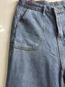 Wide Leg Denim Jeans High Waist