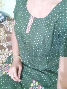 Green Polka Dot Kurta
