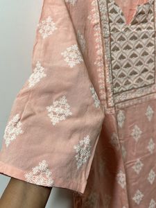 Coral Butter Pink Kurtha