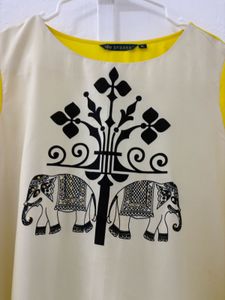 Yellow &amp; White Kurta