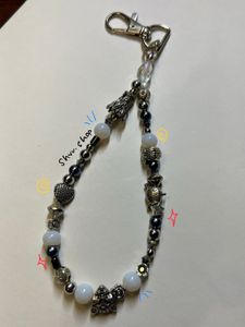 Unique Unisex Silver Handmade Beaded Bag Charm
