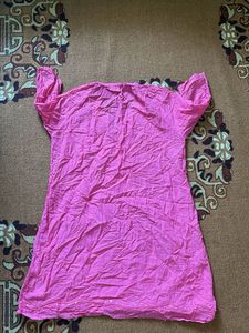 Pink Embellished Tunic Top