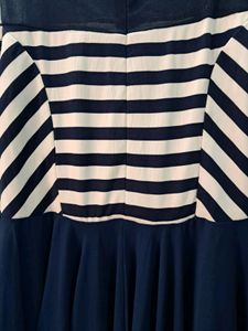 Striped Cold Shoulder Dress