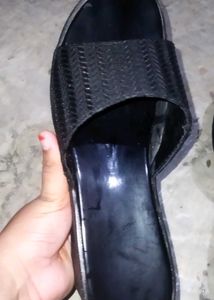 Black Slip-On Sandals for Women – Size 40