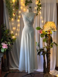 Elegant Light Blue Maxi Dress