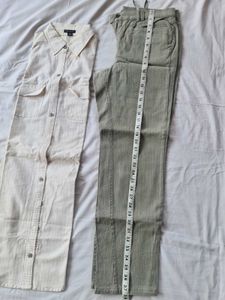 Striped Tunic Shirt With Straight Pant