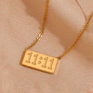 Anti Tarnish Gold 1111 Angel Wish Number Necklace