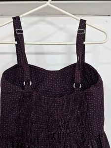 Dark Purple A line Midi dress