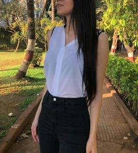 Sleeveless White Top
